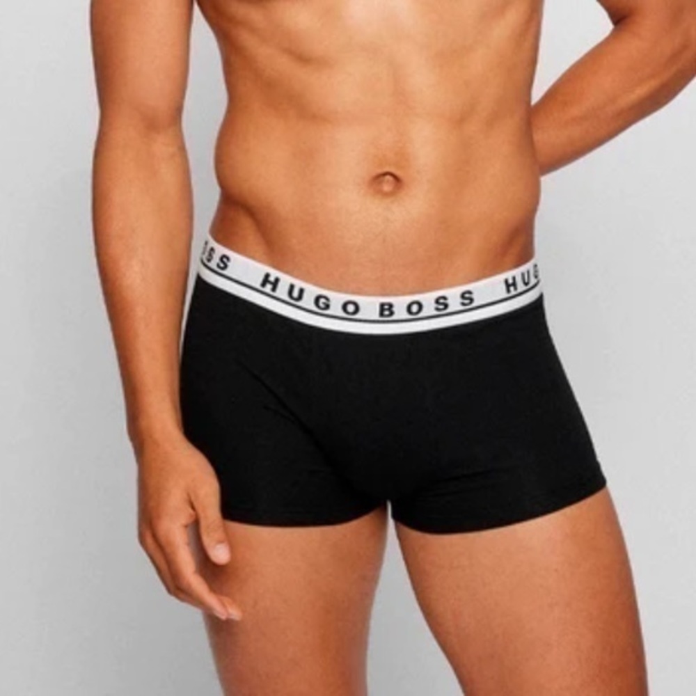 BOSS Hugo Boss Black Logo Waistband Boxer Briefs Men’s Size L‎ NWT